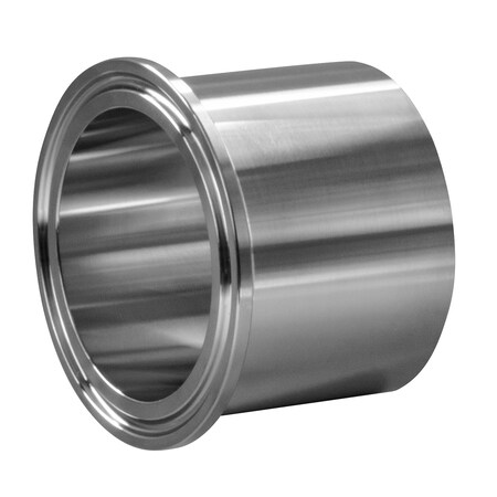 Steel & Obrien 1-1/2" Tri-Clamp End x Heavy Tank Weld - 1-5/8" Long 304SS 14MPW-1.5-304